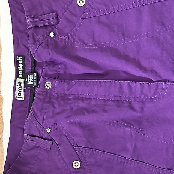 Jamie Sadock 4 Way Stretch Athletic Purple Capris - Picture 3 of 9